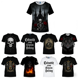 Camiseta Personalizada con Bordado Chenille para Hombre, Diseño de Cepillo de Dientes con Bordado y Estampado Flocado, Prendas de Moda - Product Image 2