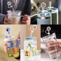 Cubiertas de Silicona para Pajitas, Redondas de 10 mm, Impresión 3D, Grado Alimenticio, Libres de BPA, No Tóxicas, para Camping, Venta al Por Mayor Personalizada