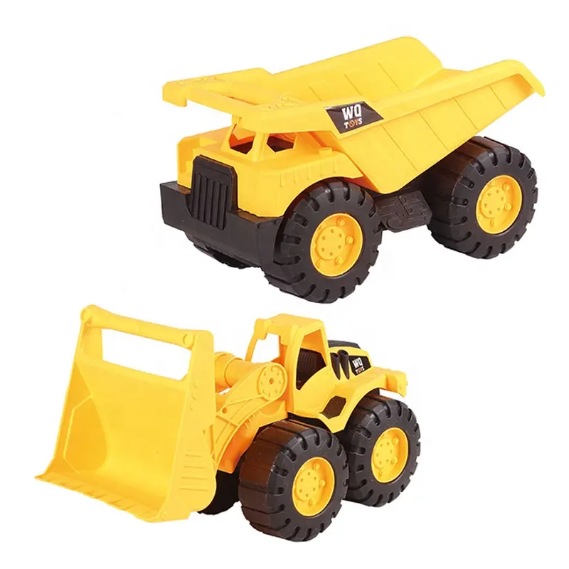Large size Plastic Friction Car Dump Engineering Construction Truck Vehicle Pull Back Sports Engineering Car Series Toys
