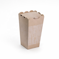 Boîtes à frites en papier kraft jetables, impression personnalisée, cornets à frites à emporter, contenants pour poulet frit, restauration rapide