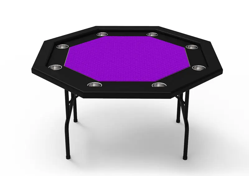 Prezzo all'ingrosso di fabbrica tavolo da Poker ottagonale personalizzato Multi colore portatile gamba pieghevole tavolo da Poker casinò adatto per casinò