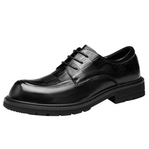 Chaussures Derby en Cuir pour Hommes, Noir, Cuir de Vachette Pleine Fleur, Tenue Formelle, Mariage, Oxfords, Style Quatre Saisons - Product Image 5