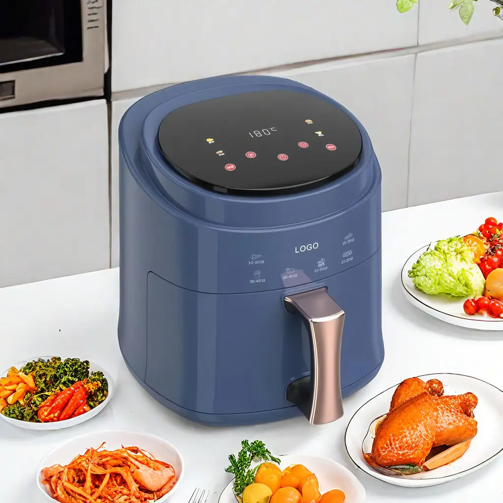 Fast Delivery 8L 1400W 2023 Smart Touch Screen Pink Custom Oil Free Electric Deep Fryer Hot Air Fryer