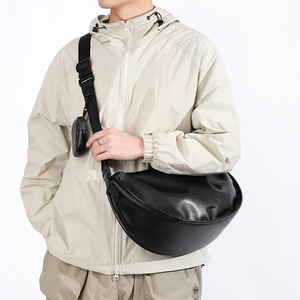Sac à bandoulière grande capacité unisexe de luxe, sacs à main de type dumpling de marques célèbres, logo personnalisé - Product Image 2