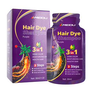 Champú Tinte Permanente para el Cabello de Camboya, Meidu 3 en 1, Tinte Natural Rápido para el Cabello Negro, Champú Tinte Herbal para el Cabello Gris para Mujeres - Product Image 1
