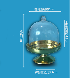 Mini Cute Transparent Gold <strong>Tray</strong> Plastic <strong>Candy</strong> Box Wedding Party Mini Cake Cup Stands Chocolate Gifts <strong>Candy</strong> Box - Product Image 6