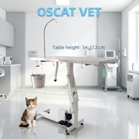 Table chirurgicale vétérinaire électrique OSCAT de type Z, 120x60cm, hauteur 54-112cm, plateau plat antirouille pour hôpital vétérinaire ET-4A