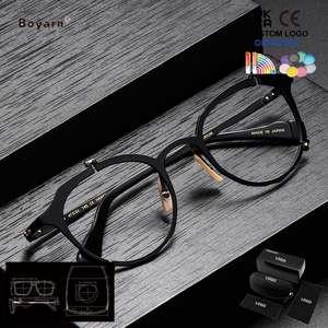 Gafas Boyarn Nuevas de Alta Calidad con Montura de Titanio, Diseño Irregular Marrón, Montura de Gafas de Diseñador, Venta al Por Mayor - Product Image 2