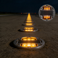 Reflector de Carretera LED Solar Impermeable IP68, Reflectores de Pavimento LED, Ojos de Gato, Reflector Solar para Carretera