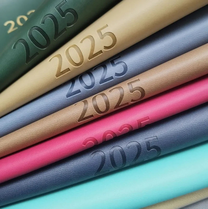 Vinil sıcak basın logosu değişim renk termo kabartmalı pu deri notebook için