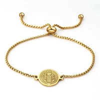 Bracelets religieux chrétiens catholiques en acier inoxydable Benitosan Benitos pour femmes, bijoux fins et élégants