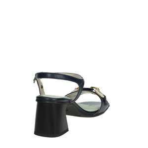 Sandales à talons pour femmes Donna <span class=keywords><strong>Serena</strong></span>, bleu marine, cuir, bride à la cheville, talon bloc - Product Image 3