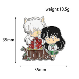 Precio de fábrica <span class=keywords><strong>Inuyasha</strong></span> Higurashi <span class=keywords><strong>Kagome</strong></span> combinación alfileres personalizados Logotipo de Metal insignias Anime Cosplay aleación esmalte Pin fabricantes - Product Image 5