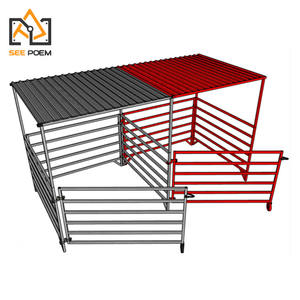 Establo Temporal Prefabricado Clásico Grande para <span class=keywords><strong>Caballos</strong></span> y Cerdos, con Construcción de Bambú/Contrachapado y Acero, Tamaño 3x3m-4x4m - Product Image 2