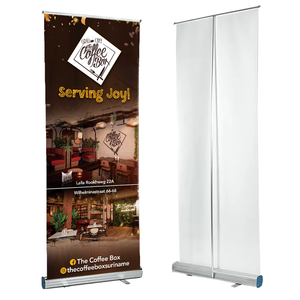 Tùy CHỈNH 80x200 nhôm <span class=keywords><strong>Roll</strong></span>-up biểu ngữ đứng gió kháng hiển thị cho bảo hiểm triển lãm quảng cáo tùy chỉnh - Product Image 1