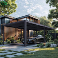 Pergola bioclimatique à lames orientables motorisées, structure en aluminium, insonorisée, coupe-vent, auvent extérieur avec bande LED pour hôtel