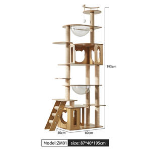 Fornitore di moda casa in legno gatto albero piattaforma di legno di lusso alberi di gatto per grandi gatti - Product Image 6
