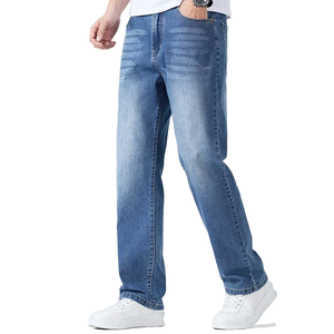 Jeans en denim coupe slim pour <span class=keywords><strong>homme</strong></span>, 100% coton, respirant, denim délavé, fournisseur OEM, vente en gros - Product Image 1