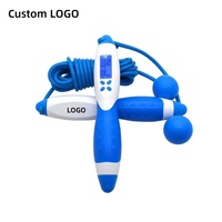Câble à sauter intelligent en PVC, avec Logo personnalisé, fil réglable, calculatrice de calories, compteur numérique et minuterie pour sauter, avec affichage, 1 pièce