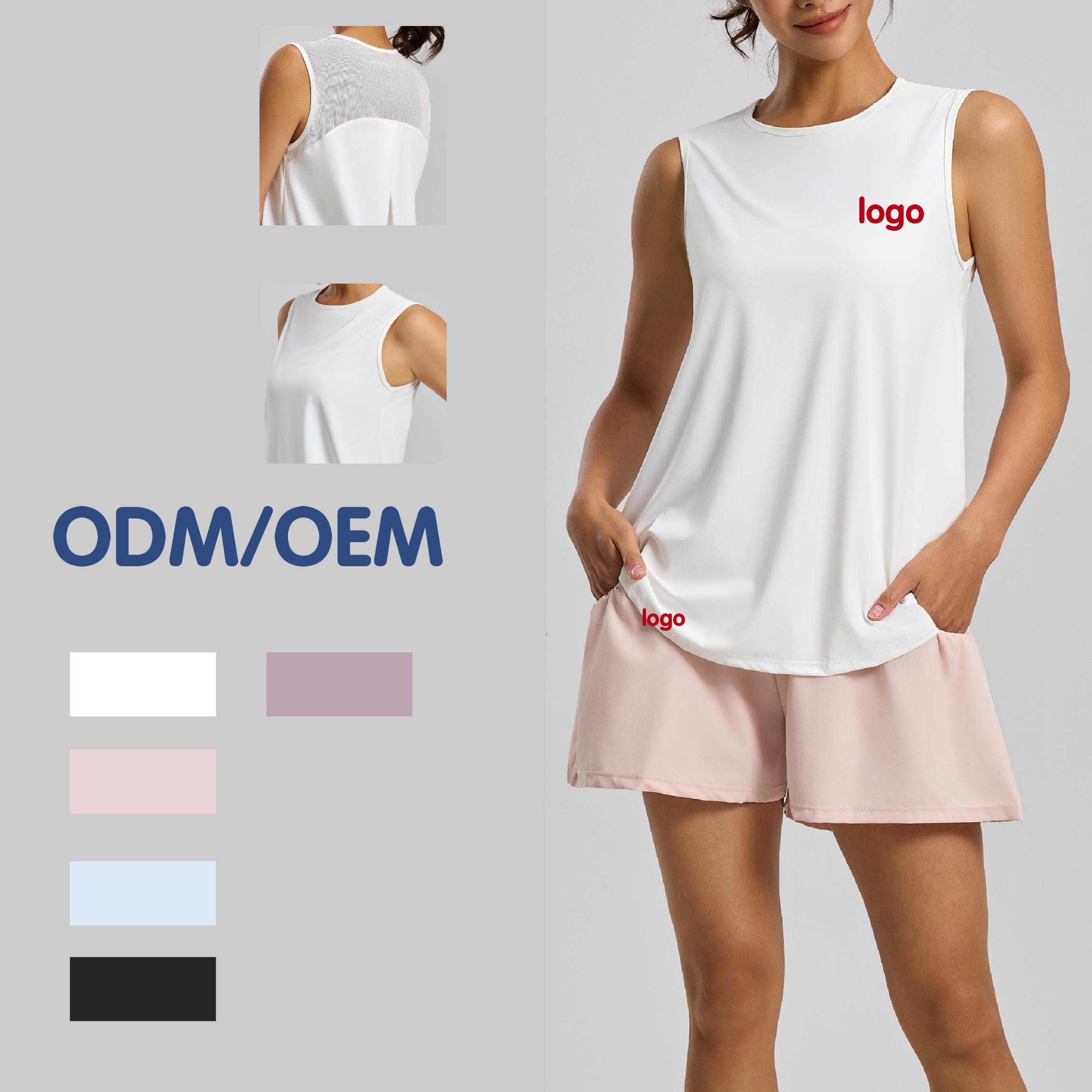 Loose Fit Mesh Back Yoga Tank Top Breathable Quick Dry for Women Running Gym Training Supplier