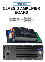 PDA601 + PRE Factory ODM Sound Audio Amplifier Module Classe D Subwoofer Power 900 Watt Active Amplifier Module