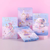 Promotion enfants filles dessin animé mignon couverture en cuir pu carnet de notes kawaii