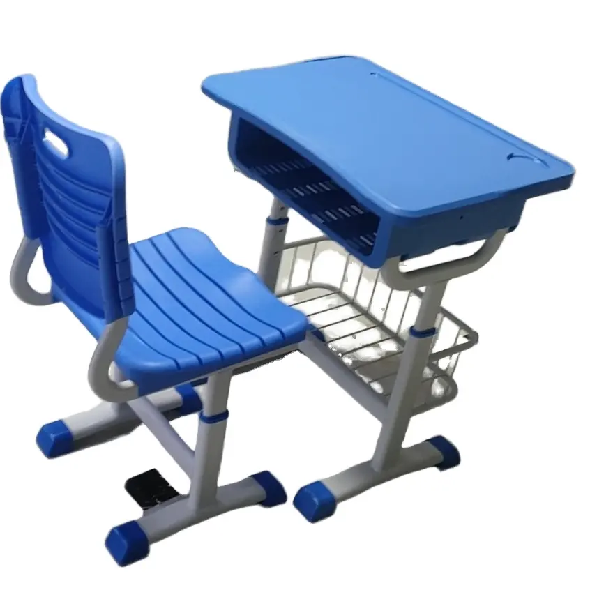케이싱 테이블과 바구니가있는 학교 의자 학생용 종합 세트