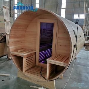ساونا خارجية swankia سهلة النقل رخيصة السعر ساونا برميل غرفة البخار الجاف - Product Image 1