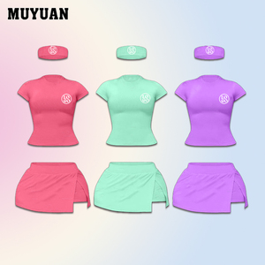 Conjunto de 3 Piezas para Mujer: Minifalda con Diadema, Logotipo Personalizado, Estilo Holgado, Moderno, de Alta Calidad, Informal, Transpirable, de Algodón, Verano 2026, OEM - Product Image 1