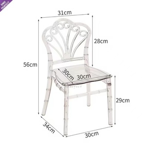 Mini chaise couronne en résine plastique transparente personnalisée pour fête d'anniversaire d'enfants, photomaton et décoration de mariage - Product Image 1