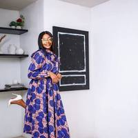 Robe midi Dashiki africaine imprimée, manches longues, taille haute, col bouffant, rouge, grande taille, haute qualité, prix abordable