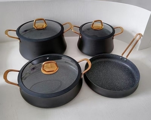 Donnor şişme çok amaçlı <span class=keywords><strong>7</strong></span> adet yapışmaz kızartma tava seti ev pişirme çorbalar için - Product Image 5