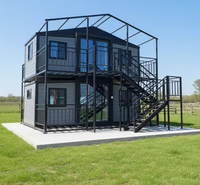 Maison conteneur modulaire préfabriquée, extensible, respirante, épaissie et pliable pour usage polyvalent (habitation/bureau/dortoir)