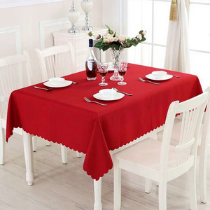 Nappe rectangulaire durable en polyester à bord ondulé pour mariage, banquet, fête, hôtel, <span class=keywords><strong>restaurant</strong></span> - Product Image 4