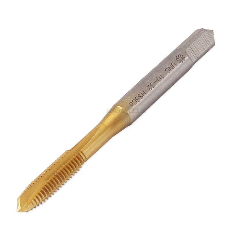 Машинный прямой кран 10-32 UNC HSS-Co с титановым покрытием