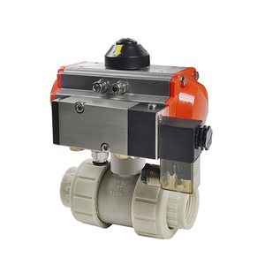 Vanne à boisseau sphérique en PP COVNA, actionneur pneumatique à ressort de rappel, double union, résistant à la corrosion, pour compresseur d'air 2 pouces, avec délai de 90 jours - Product Image 2