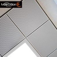 Plafón Decorativo Interior Moderno, Falso Techo Suspendido de Aluminio Perforado, Paneles Metálicos para Techo
