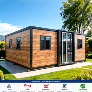 Maison préfabriquée extensible de 20 pieds ou 40 pieds, design personnalisé selon les normes australiennes, 4 chambres, maison de luxe pliable en acier galvanisé, bungalow - Product Image 1