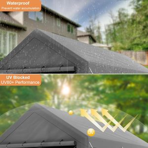 Abri de voiture 10x20 pieds, auvent robuste en acier, abri de rangement, <span class=keywords><strong>garage</strong></span> portable, tente de réception - Product Image 5