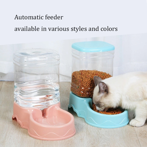 FishPrincess haute qualité 3.8L gris mangeoire pour animaux de compagnie et distributeur d'eau ensemble automatique gravité chien bol de nourriture plastique Durable - Product Image 5