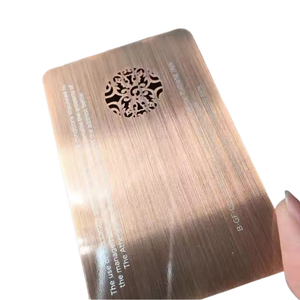 Wholesale Promotional Tormany Bronze Brushed Metal Business Cards Screen Printing UV Printing Customized Logo Stainless Steel