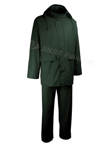 Chaqueta y pantalones de traje de lluvia de poliuretano impermeable de alta calidad para hombres y mujeres, abrigo de lluvia de PU de PVC para adultos para el trabajo - Product Image 3
