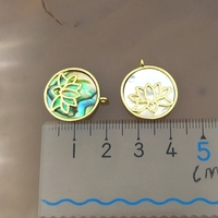 Collier en pierre naturelle de design tendance, pendentifs en coquille de nacre blanche, bijoux plaqués or, coquille d'ormeau, fleur de lotus, breloques rondes, bricolage