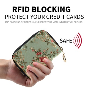 กระเป๋าสตางค์หนัง PU ลายดอกไม้โบฮีเมียนแบบใหม่ล่าสุด พร้อมซิปรอบด้าน ใส่บัตรได้ มีช่องใส่เหรียญ ขายส่ง - Product Image 2