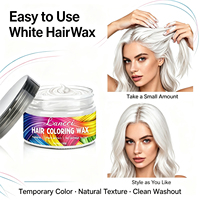 Argile colorante temporaire pour cheveux blancs, teinture capillaire jetable, crème colorante instantanée lavable pour Halloween, cosplay, fête, déguisement