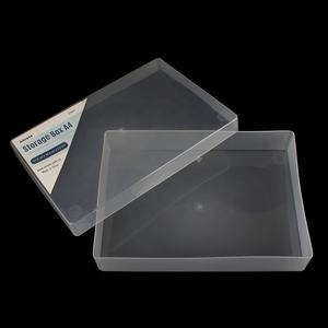 21627 portatile A4 Box Box File File di Scatola di Plastica Trasparente per il Documento di Carta Protector <span class=keywords><strong>Scrivania</strong></span> Carta Organizzatori Casi - Product Image 3