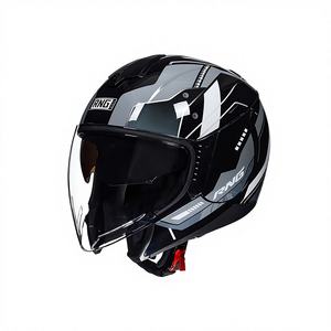 Casco de Motocicleta Unisex Personalizado 3/4 para Scooter y Bicicleta Eléctrica, Doble Lente, Cuatro Estaciones, Certificado 3C/DOT - Product Image 1