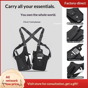 Men's PU Retro Backpack Underarm Satchel Multifunctional Crossbody <strong>Shoulder</strong> <strong>Bag</strong> Business Commute <strong>Mobile</strong> <strong>Phone</strong> Vest <strong>Bag</strong> - Product Image 5