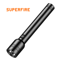 Lampe torche rechargeable en alliage d'aluminium L31 - 204LM, portée de 140 m, étanche IP43, 5 modes d'éclairage réglables, outil d'éclairage extérieur