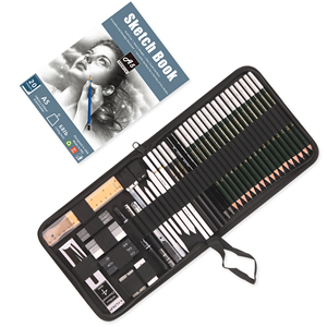 KALOUR Nouveau produit en promotion : Ensemble de 54 crayons à <span class=keywords><strong>dessin</strong></span> et fusains avec bloc de croquis - Product Image 6